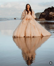 Load image into Gallery viewer, Odette gown HIRE (Beige) Local pickup only