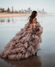 Load image into Gallery viewer, Dusty Rose Layered Gown HIRE (Local pickup only)