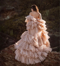 Load image into Gallery viewer, Dusty Rose Layered Gown HIRE (Local pickup only)