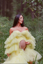 Load image into Gallery viewer, Lemon Layered Gown HIRE (Local pickup only)
