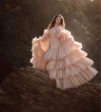Load image into Gallery viewer, Dusty Rose Layered Gown HIRE (Local pickup only)
